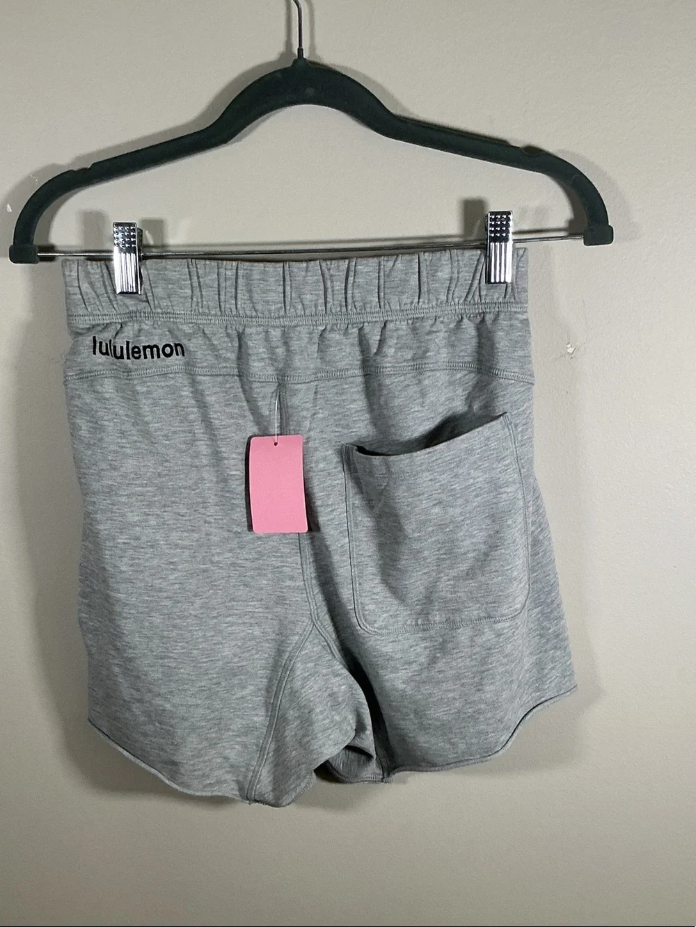 Lululemon Gray Lounge Shorts Elastic Waist Pocket Casual Size 4 Approx